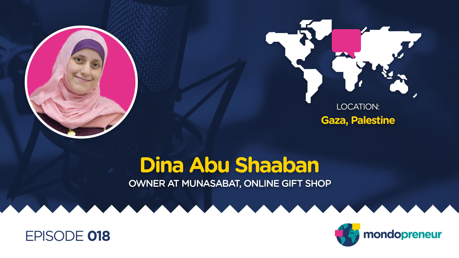 EP018: Dina Abu Shaaban, owner at Munasabat, online gift shop from Palestine